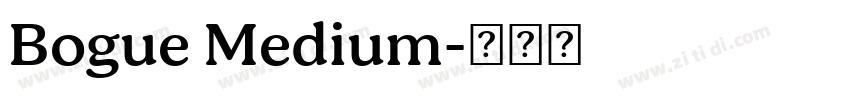 Bogue Medium字体转换
